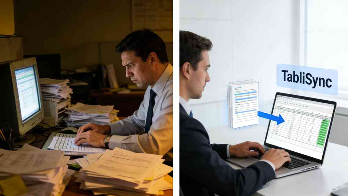 TabliSync transforms manual data entry chaos into streamlined, automated document processing for businesses.