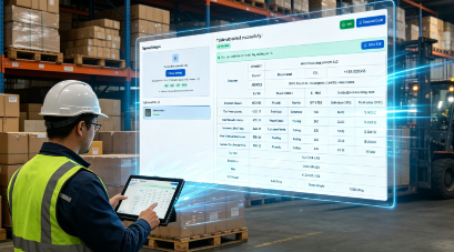 tabliSync automatically reads and recognizes the logistics waybill form, showcasing its powerful data capture capability in logistics industry