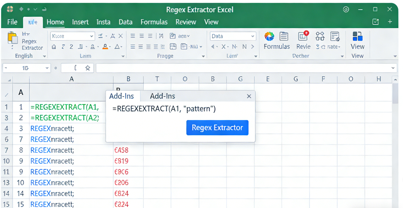 Regex Extractor Excel