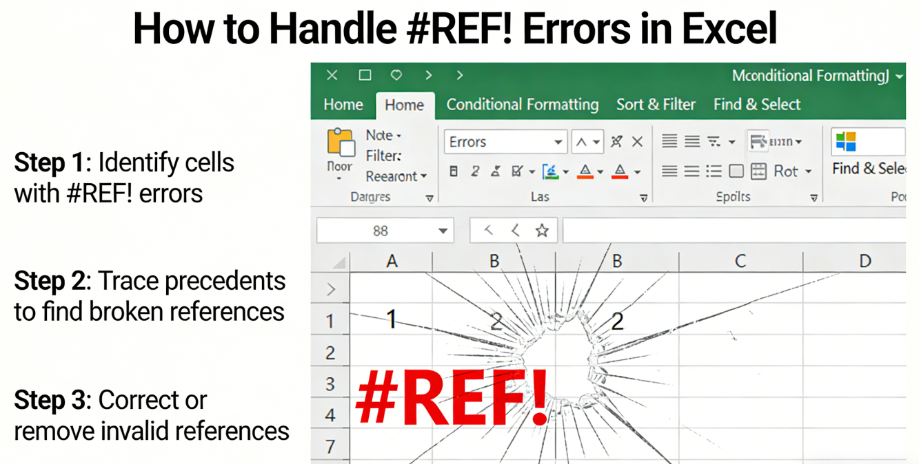 Cómo manejar errores #REF! en Excel