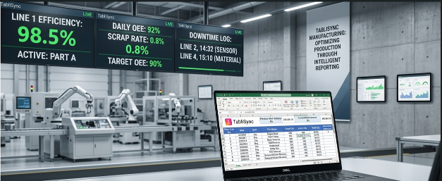 TabliSync applied to industrial report scaling in a manufacturing environment
