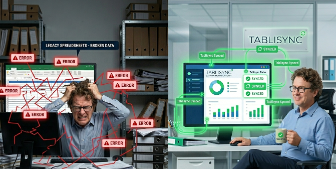 TabliSync: De errores de Excel a sincronización de datos sin problemas